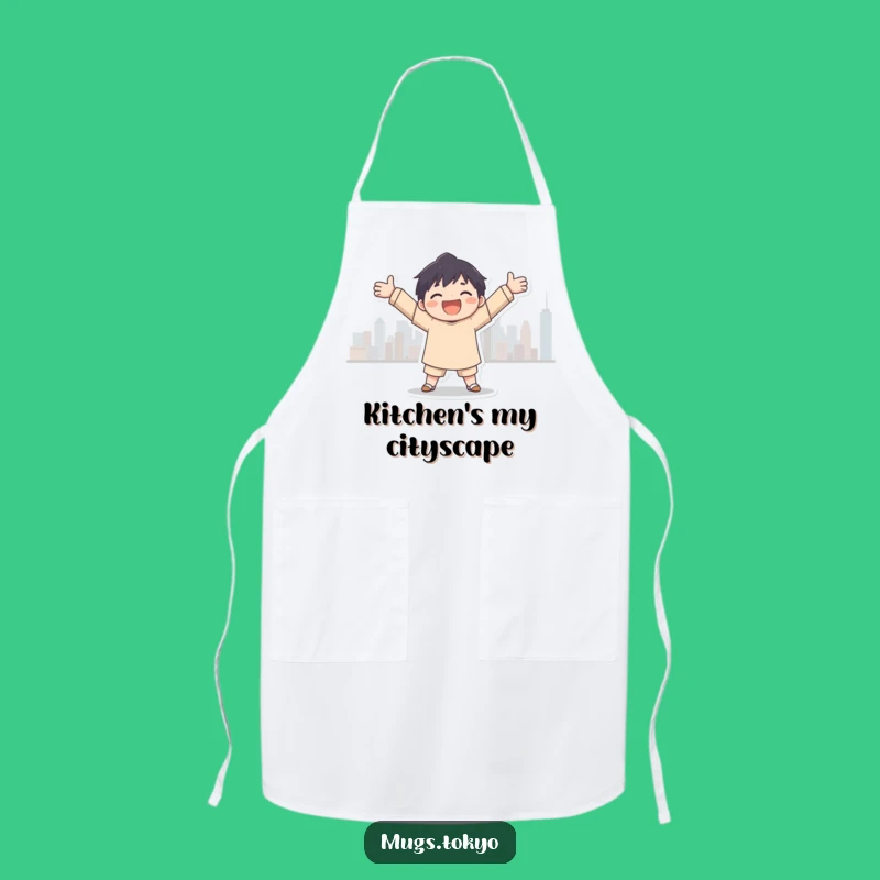 Joyful City Embrace Apron: Cook with Urban Flair!