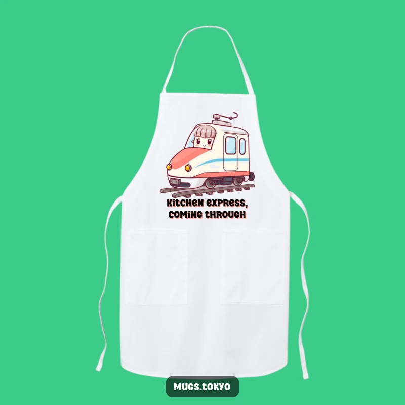 Funny Bullet Train Apron - Chef Character Style, Perfect Kitchen Gift