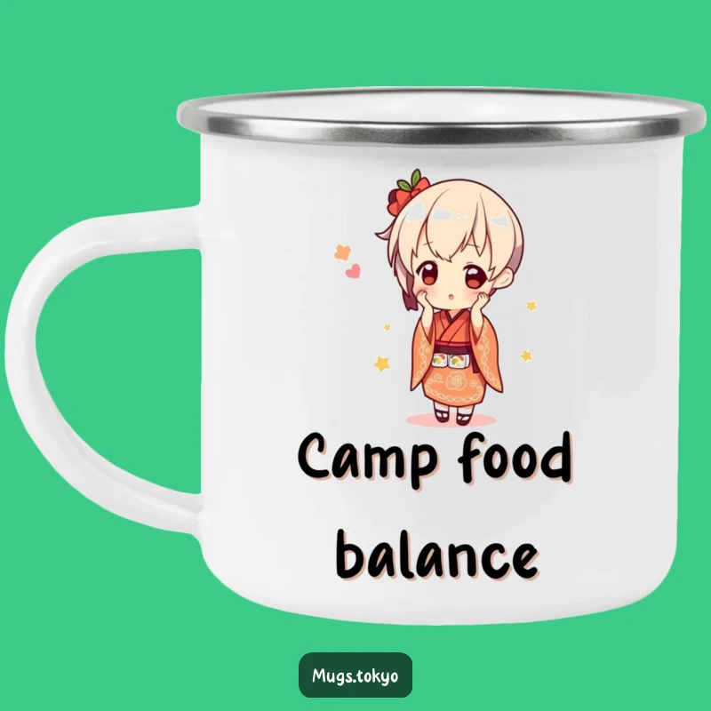 Funny Sushi Balance Camping Mug: Durable Kimono Character, Excellent Funny Gift