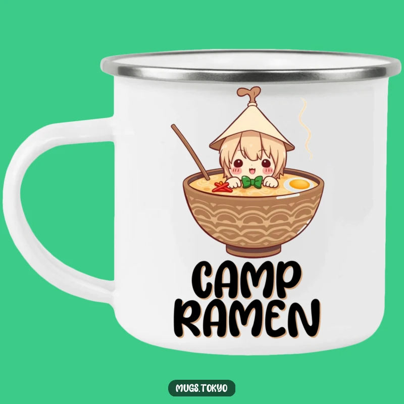 Funny Ramen Camping Mug: Enjoy Your Soup with Noodle Charm