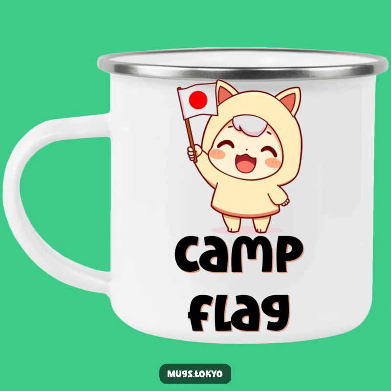 Funny Japanese Flag Camping Mug: Wave Your Pride Outdoors
