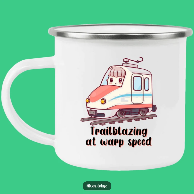 Funny Bullet Train Camping Mug - Rugged Character Adventure, Perfect Gift