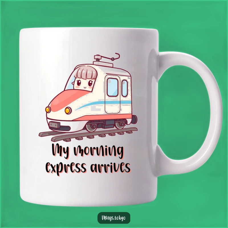 Funny Bullet Train Rider Mug - Hilarious Character Gift for Commuters