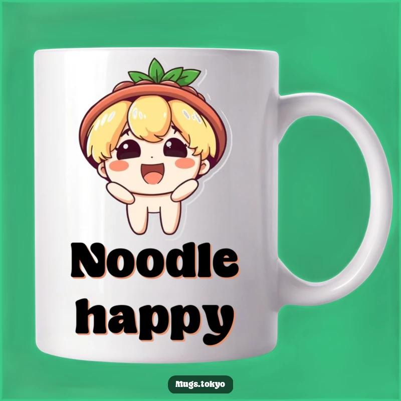 Funny Ramen Hat Mug: Beaming Delight, Noodle Lover, Perfect Gift