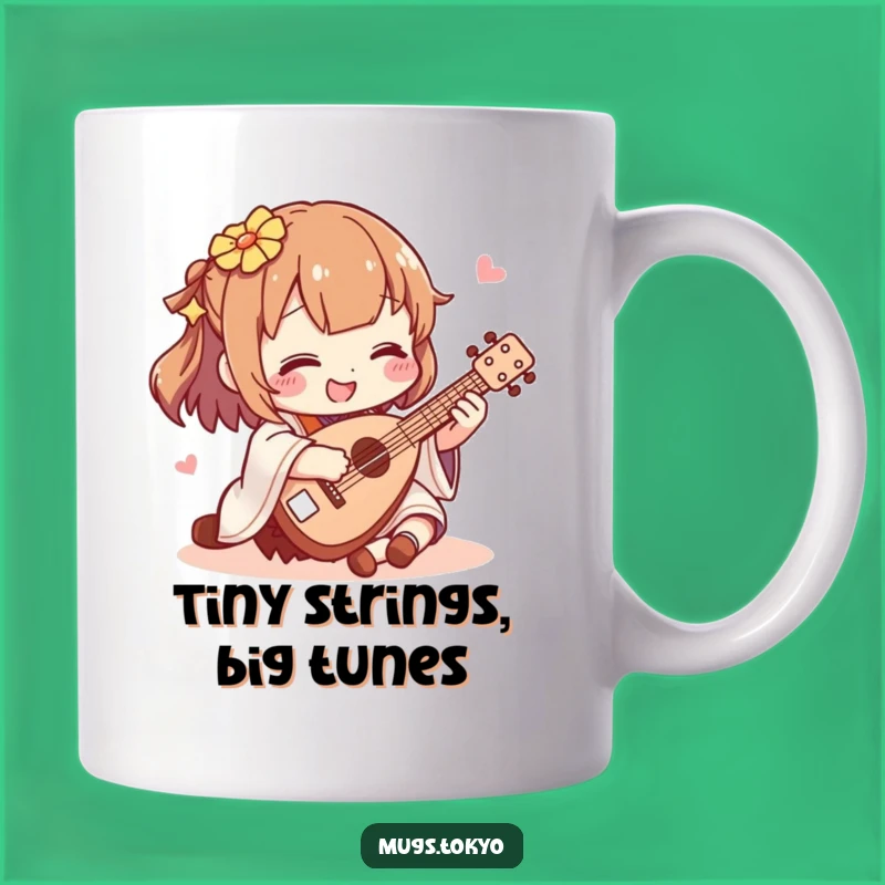 Funny Shamisen Player Mug: Delightful Mini Music Gift for Instrument Lovers!
