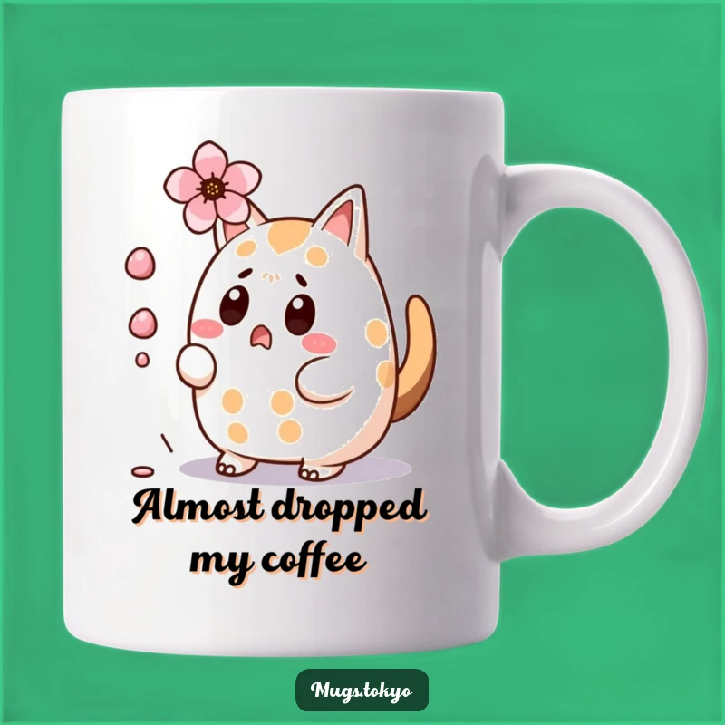 Funny Surprised Taiyaki Mug: A Whimsical Cherry Blossom Escape, Perfect Gift
