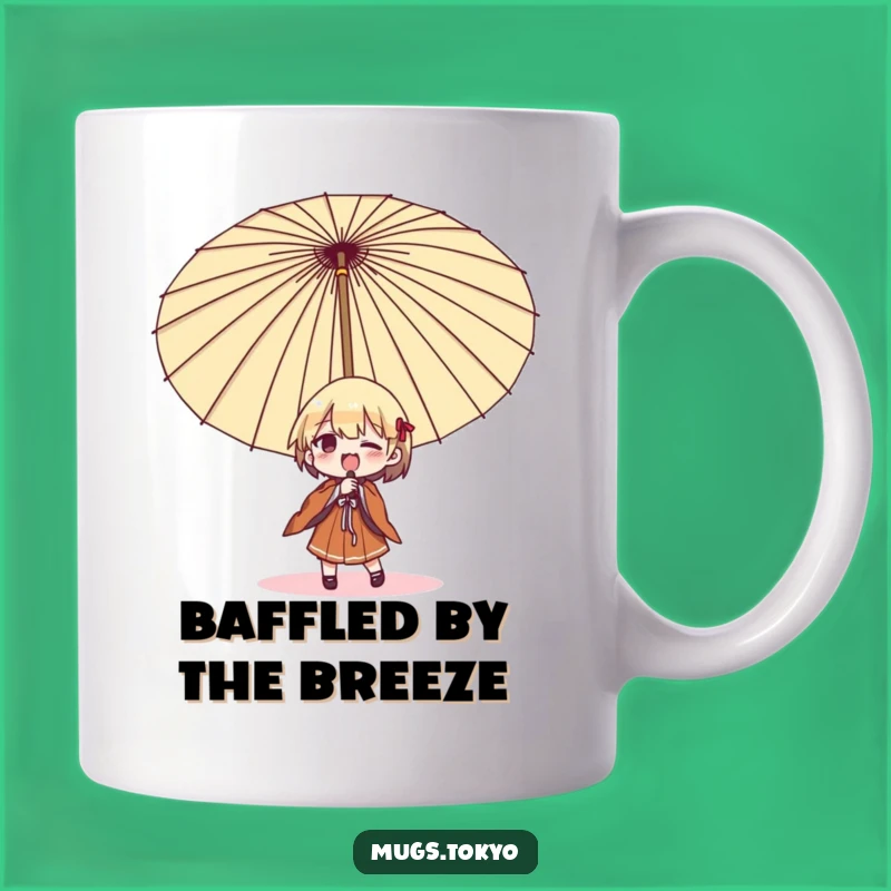 Funny Umbrella Struggle Mug: Hilarious Japanese Tradition Gift!