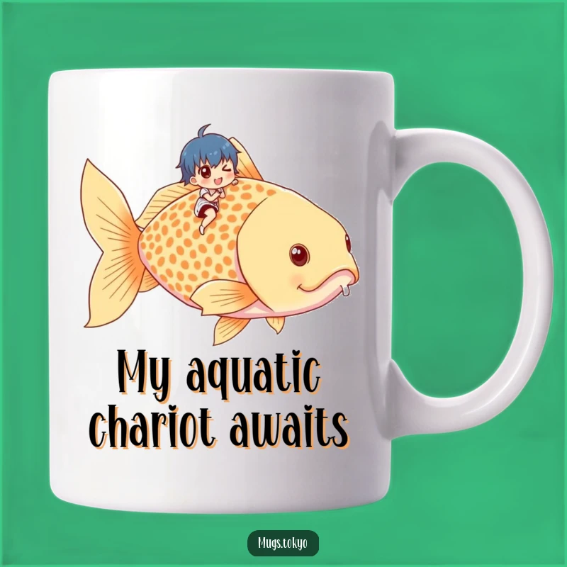 Funny Tiny Rider Giant Goldfish Mug - Hilarious Pet Lover Gift!