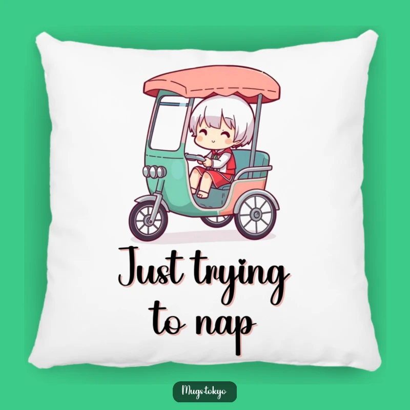 Cozy Funny Overloaded Rickshaw Pillow: Support Your Humor, Literally
