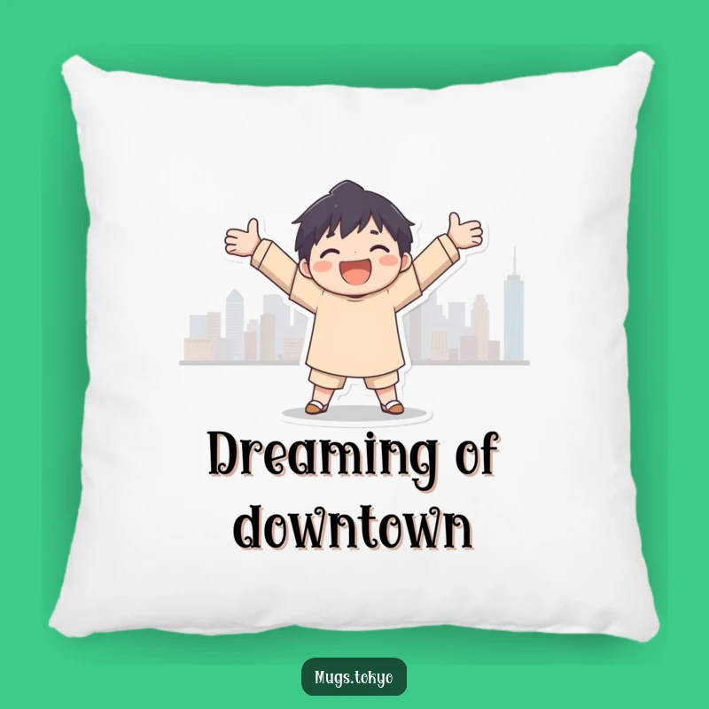 Joyful City Embrace Pillow: Cozy Up with Urban Views!