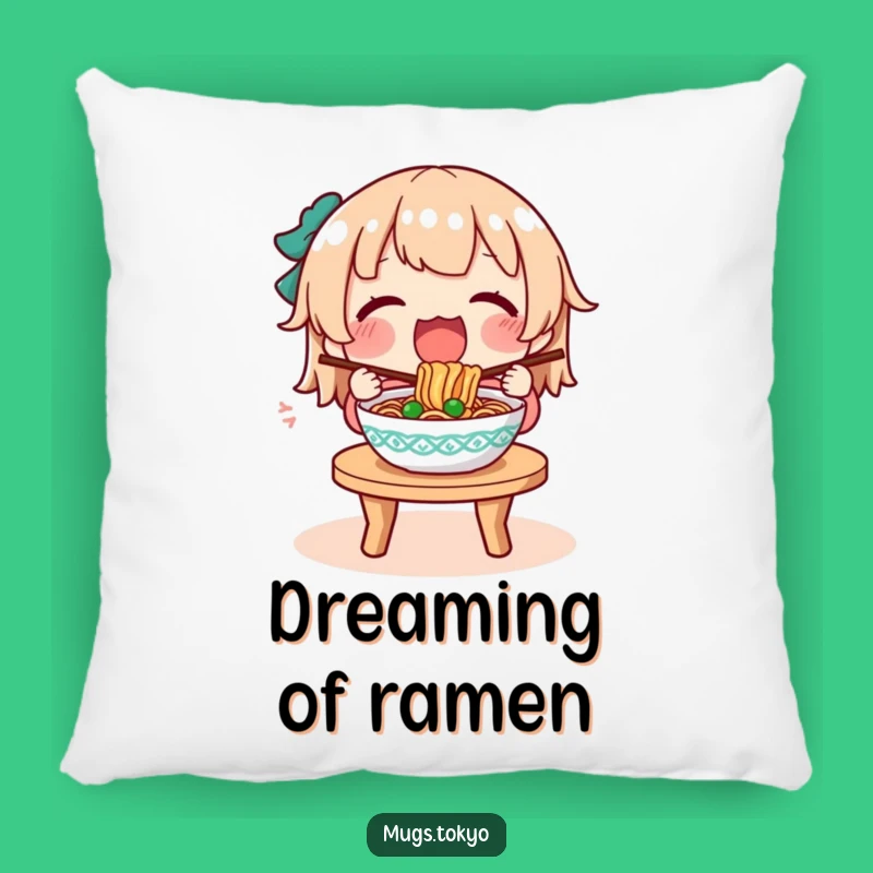 Funny Noodle Dream Pillow: Character's Comfort Meal, Cozy and Humorous