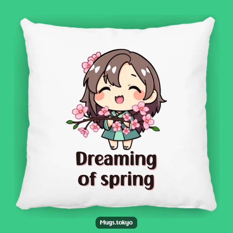Funny Cherry Blossom Pillow - Soft Character Comfort, Perfect Cozy Gift!