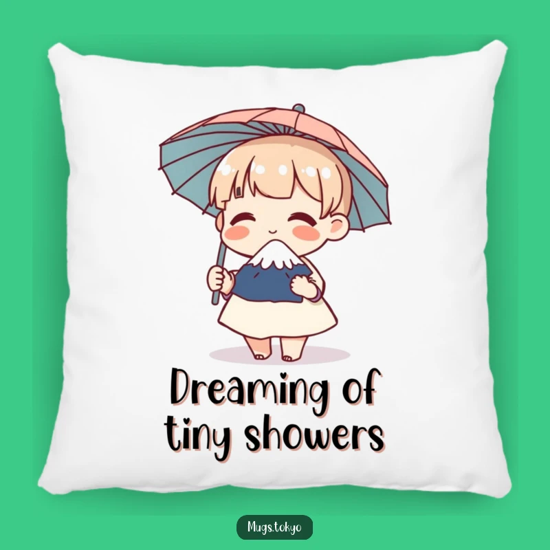 Funny Mount Fuji Umbrella Giggle Pillow - Comfy Character Decor