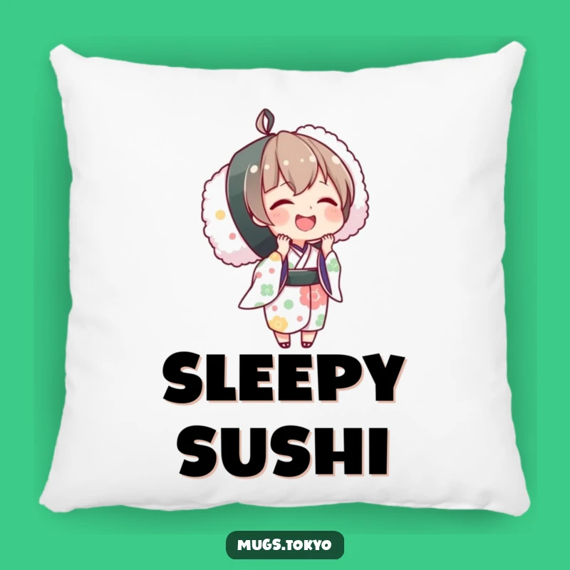 Funny Sushi Pillow: Cozy Comfort with a Japanese Character