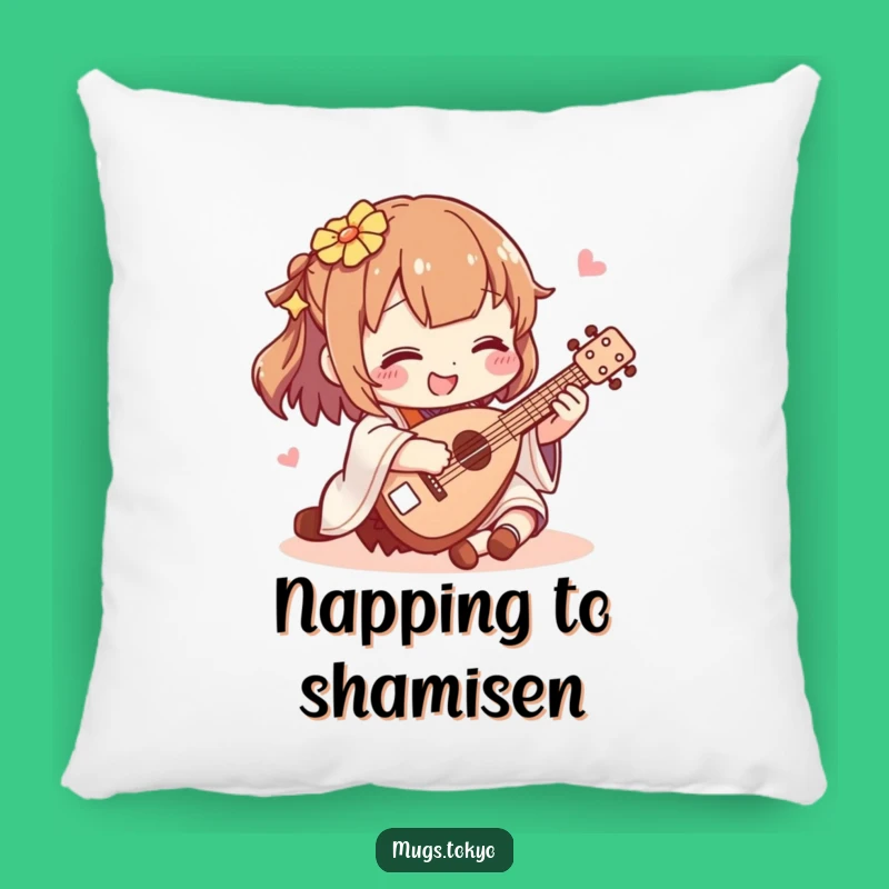 Funny Shamisen Player Pillow: Cuddle Up with Cheerful Melodies!
