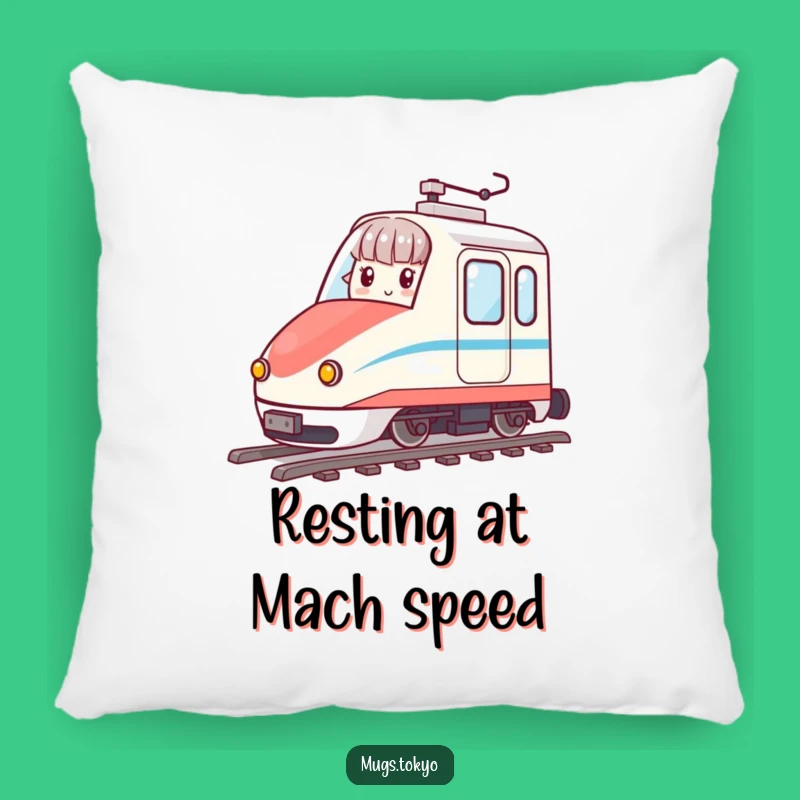 Funny Bullet Train Pillow - Comfy Character Accent, Ideal Humorous Decor