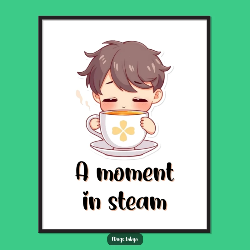 Funny Tea Moment Digital Art - Character Decor, Perfect Gift