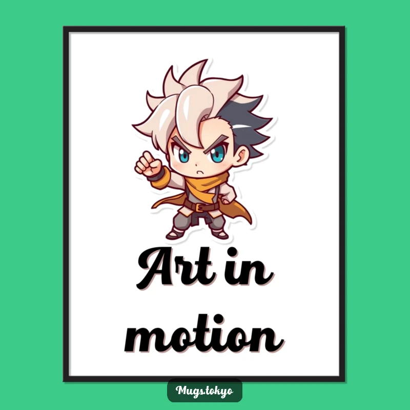 Funny Determined Digital Art: Stylish Pose, Dynamic Style, Instant Gift