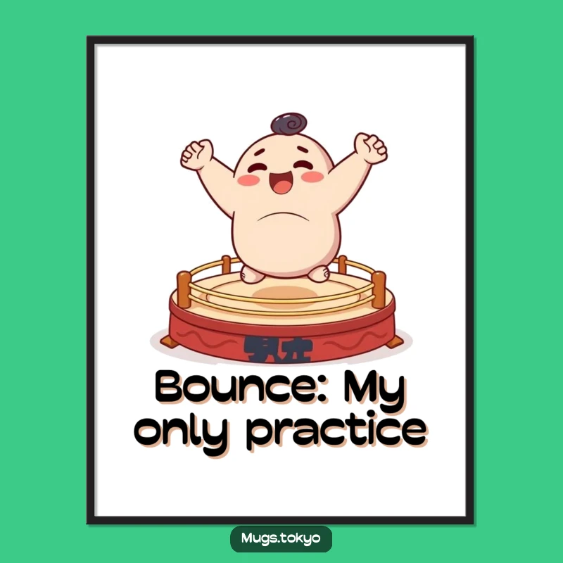 Funny Sumo Bouncer Digital Art - Instant Energy and Humor, Perfect Funny Gift