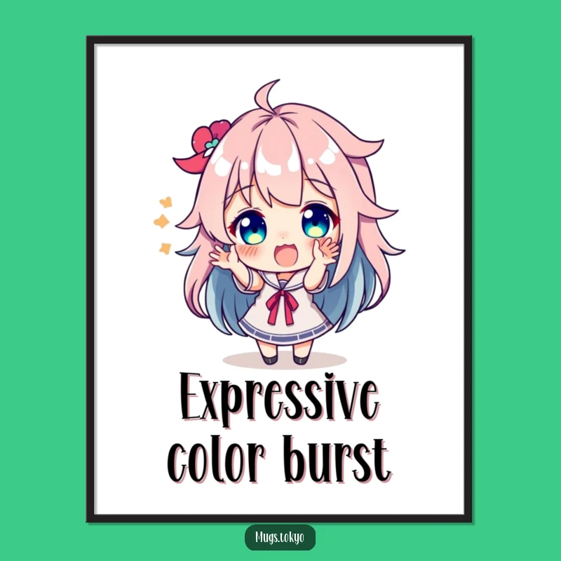 Funny Colorful Hair Digital Art - Instant Vibrant Decor