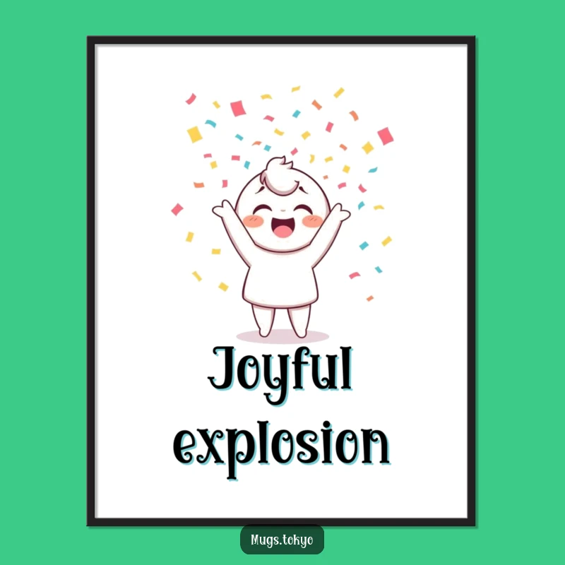 Funny Confetti Tossing Digital Print - Instant Cheerful Art Gift