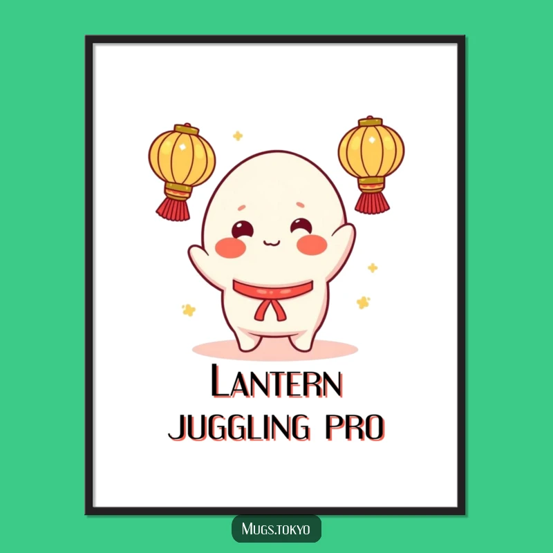 Funny Mochi Digital Art: Cheerful Juggler - Instant Playful Download