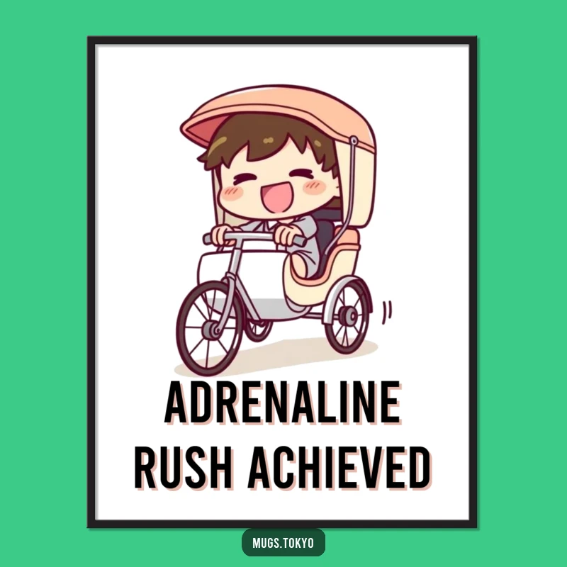 Funny Rickshaw Digital Art: Instant Thrills and Downhill Joy for Your Walls