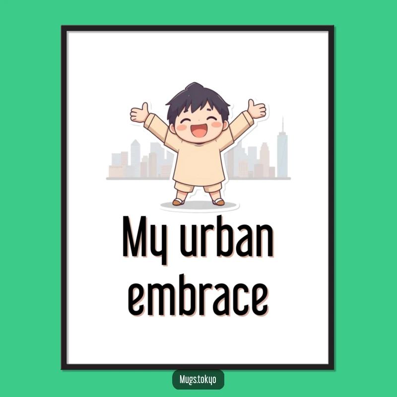 Joyful City Embrace Digital Art: Instant Urban Inspiration Download!