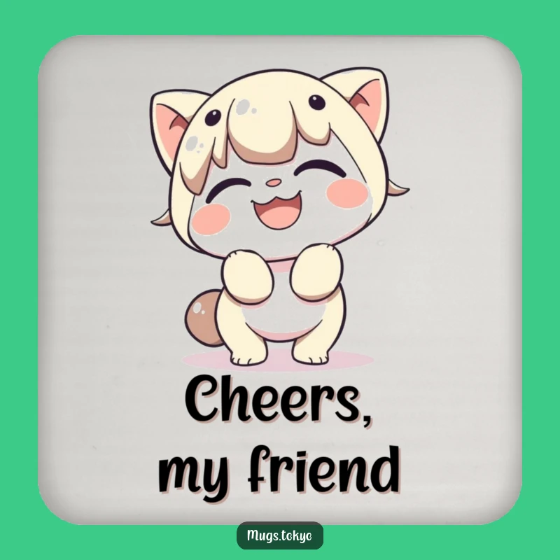 Funny Cheerful Bow Coaster: Welcome Guests with Gracious Humor