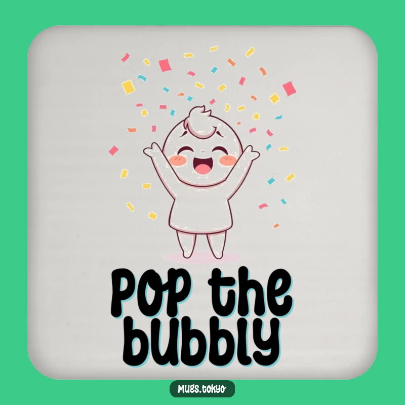 Funny Confetti Tossing Coaster - Protect Surfaces with Festive Humor Gift