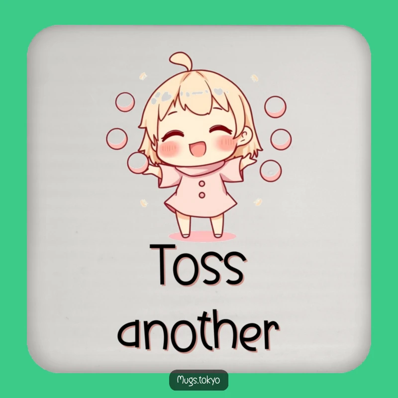 Funny Mochi Juggler Coaster Set: Protect Surfaces with Smiles, Perfect Funny Gift