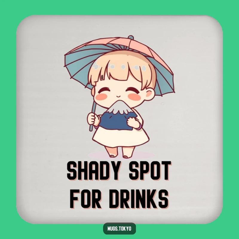 Funny Mount Fuji Umbrella Giggle Coaster - Protect Surface with Humor