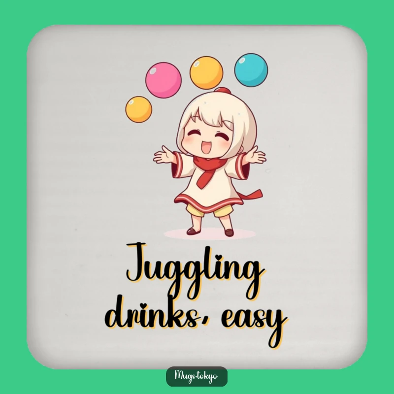 Funny Dango Juggler Coaster: Protect Surfaces with Playfulness