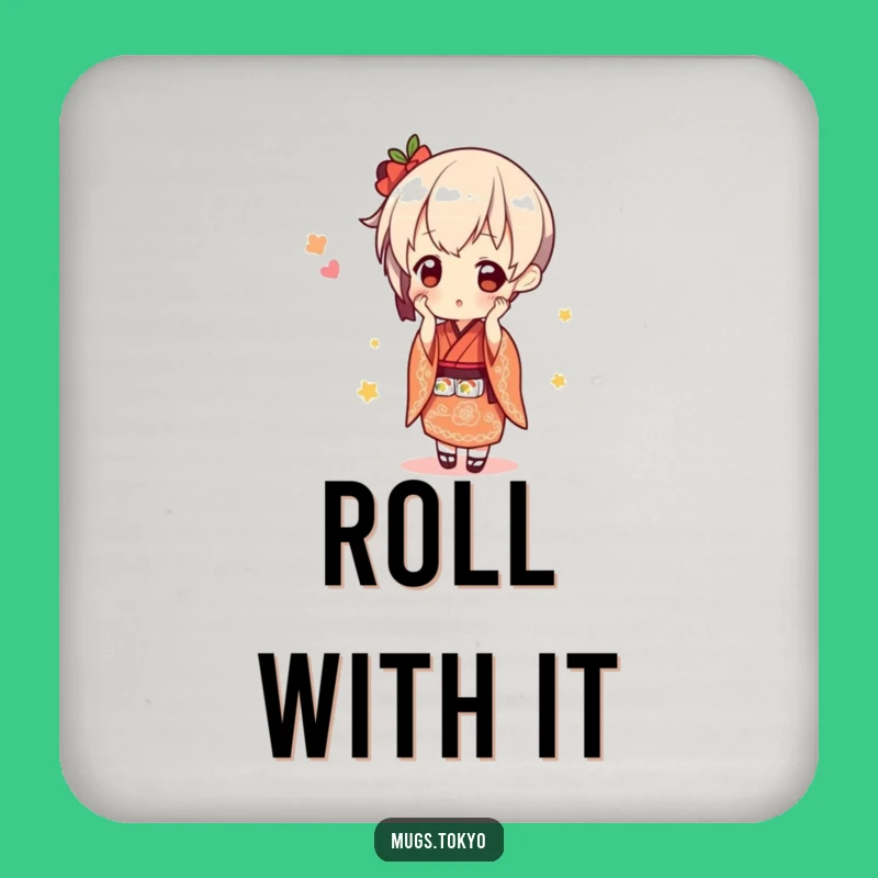 Funny Sushi Balance Coaster: Kimono Character Protection, Chic Funny Gift