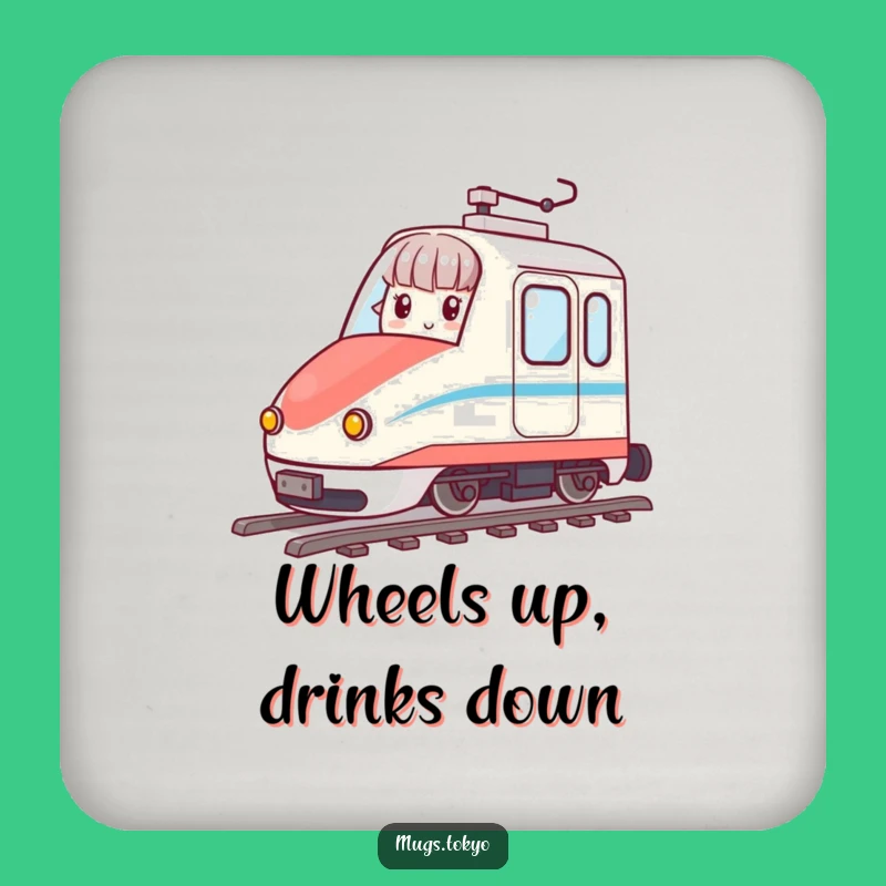 Funny Bullet Train Coaster - Protect Surfaces with Character, Great Gift Idea