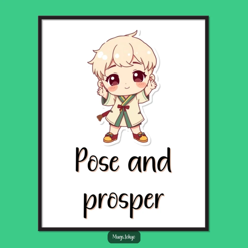 Funny Traditional Footwear Pose Poster - Unique Wall Art Decor