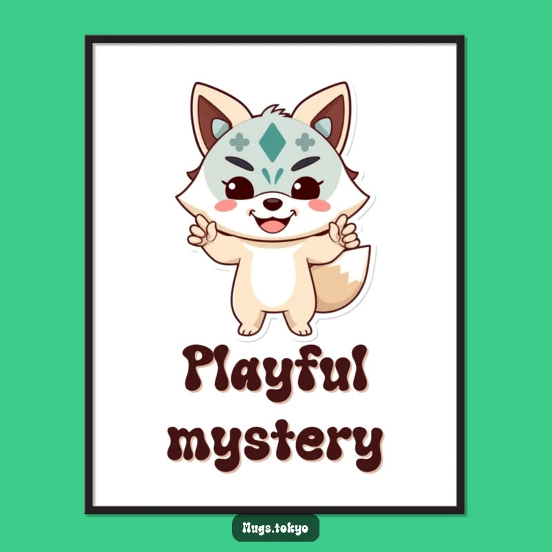 Funny Kitsune Mask Poster: Adorn Your Walls with This Hilarious Japanese Art