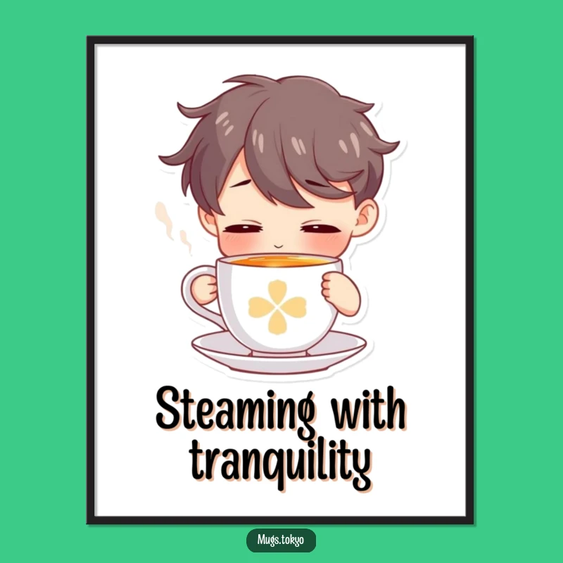 Funny Tea Moment Poster - Character Art, Perfect Whimsical Decor