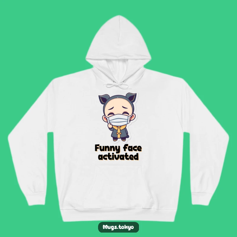 Cozy Funny Masked Character Hoodie: Warm & Goofy Fun