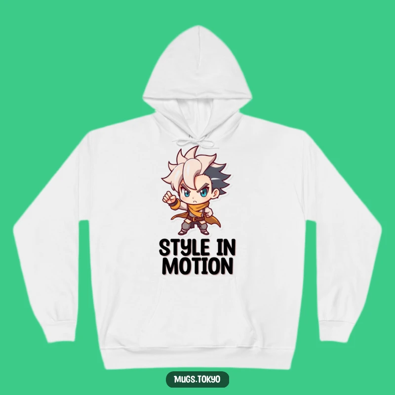 Funny Determined Hoodie: Stylish Hair, Dynamic Pose, Warm Gift
