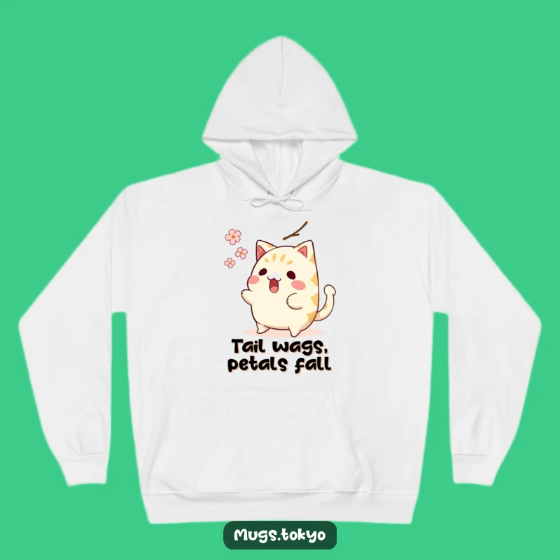 Funny Taiyaki Hoodie: Comical Fish Cake Surprise Under Blossom - Cozy Joke Gift