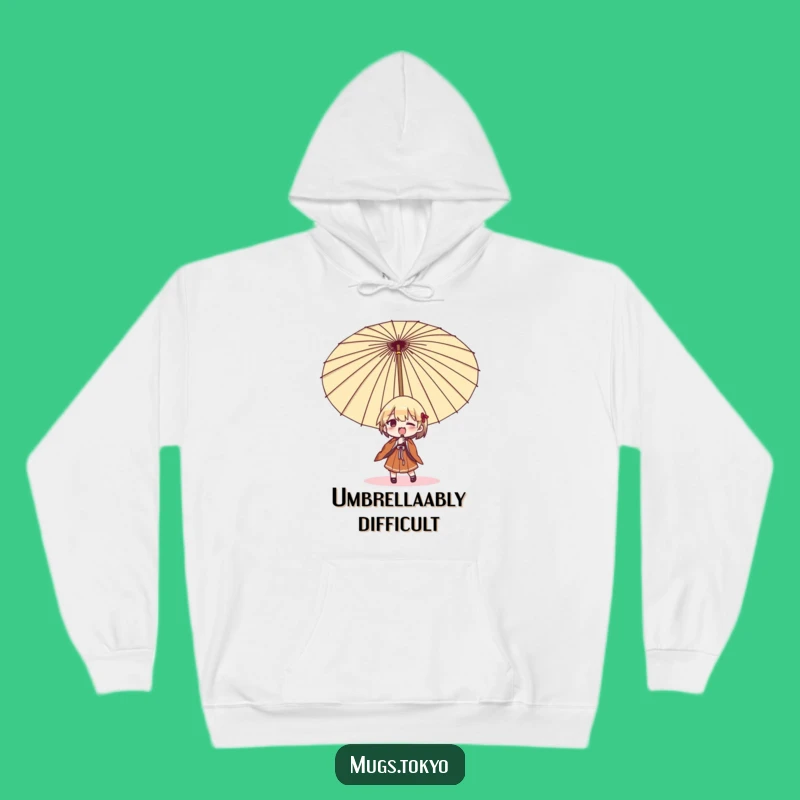 Funny Umbrella Struggle Hoodie: Cozy Up with Comical Chaos!