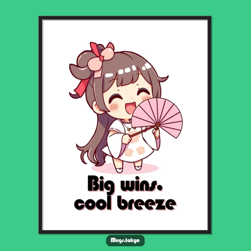 Free Printable Wall Art: Waving Fan Funny Downloadable Poster Art