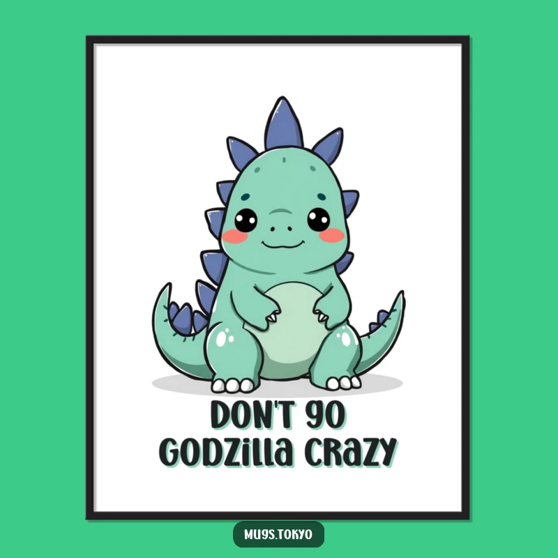 Funny Free Printable Wall Art: Godzilla Surprise Character, Whimsical Downloadable Art