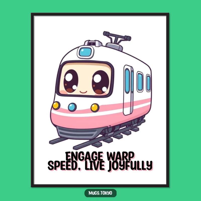 Free Printable Wall Art: Expressive Eyed Train Rider Funny Downloadable Art Gift