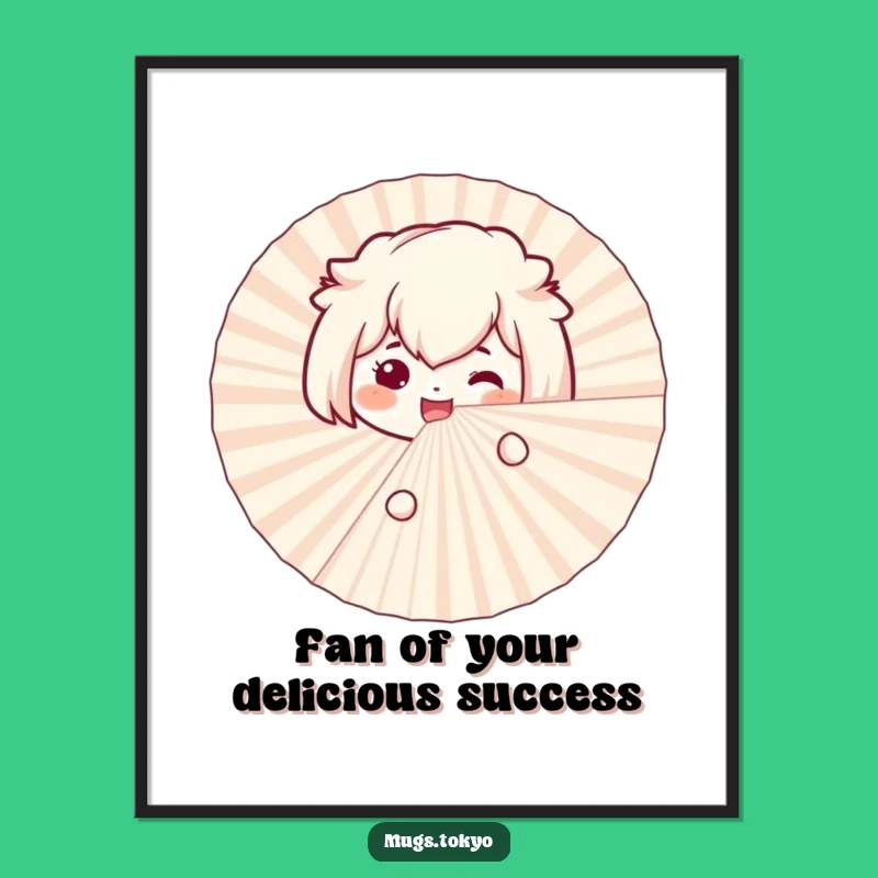 Free Printable Bento Box Wall Art: Funny Fan Peek Downloadable Decor