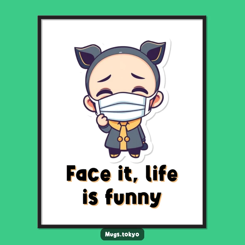 Free Printable Funny Face Mask Wall Art: Silly Character Art for Instant Download Decor