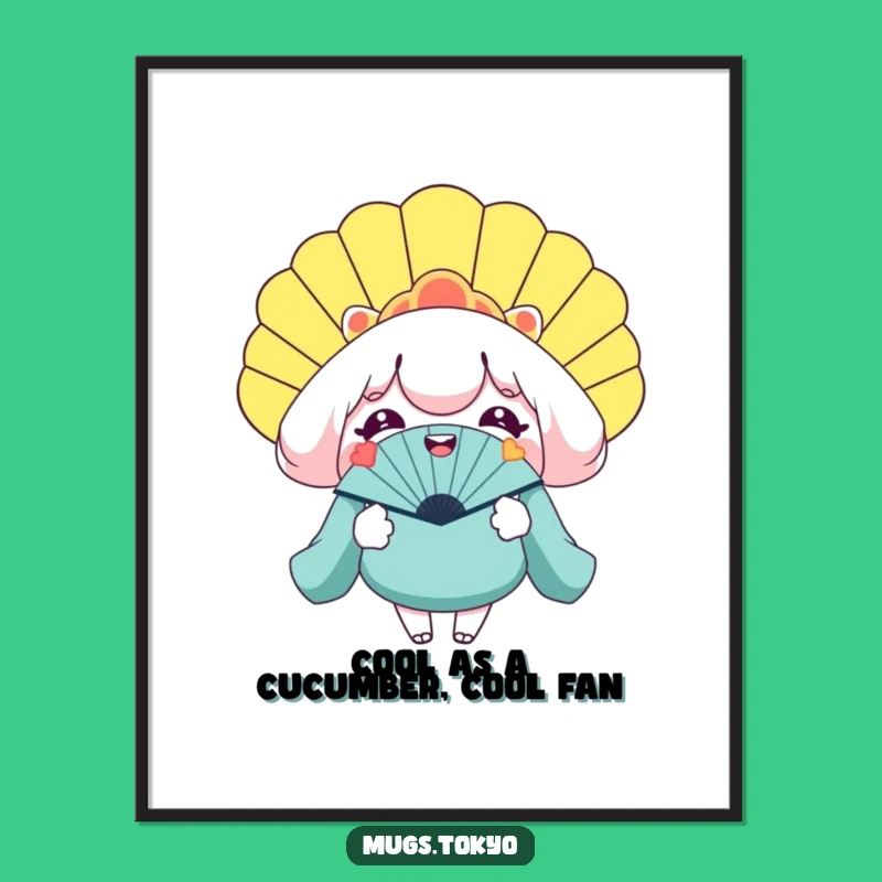 Free Printable Wall Art: Giant Fan Character Funny Downloadable Decor