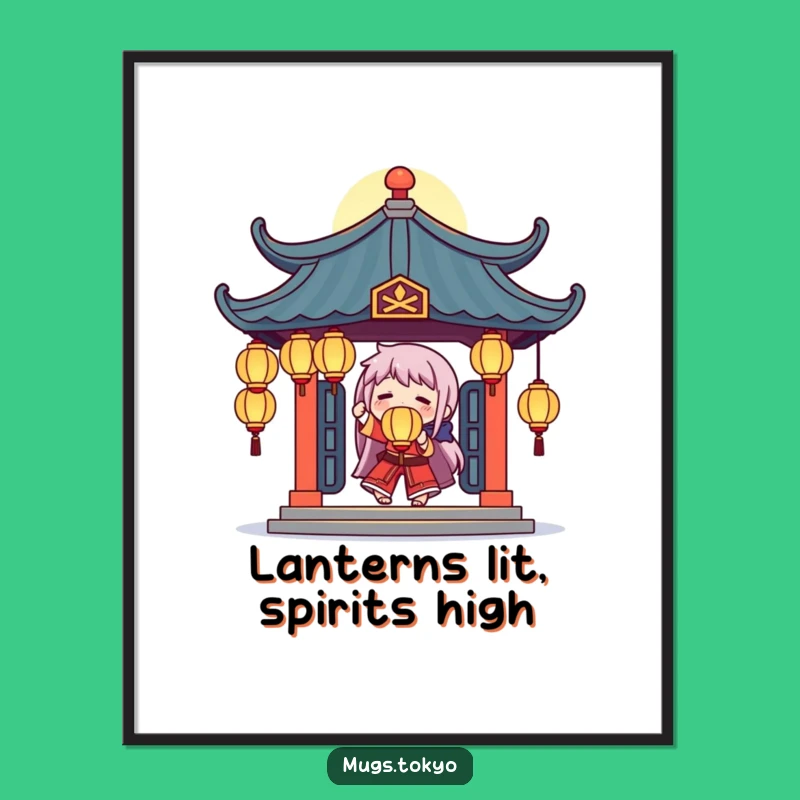 Free Printable Wall Art: Juggling Lanterns Funny Downloadable Poster Art