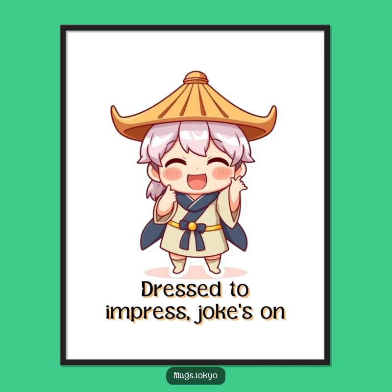 Funny Free Printable Wall Art: Hat Pose Character, Quirky Downloadable Decor!